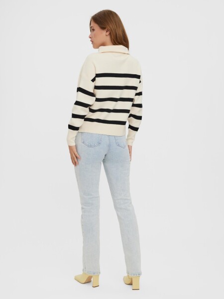 VMSABA STRIPE LS HIGHNECK BLOUSE GA