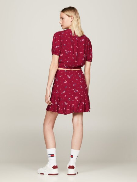 TJW FLORAL TIERED MINI SKIRT