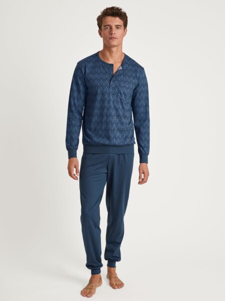 HERREN Pyjama mit Bündchen