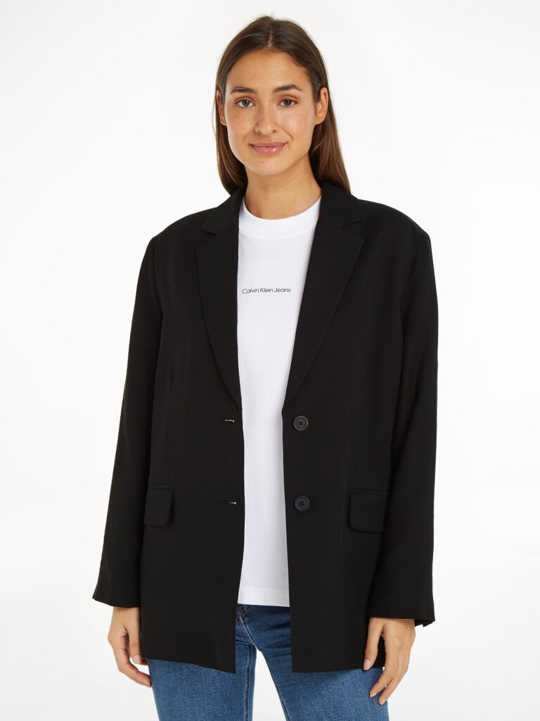 Black calvin klein blazer hotsell