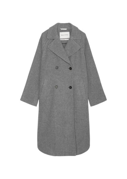 Mélange double wool, cape coat, rag