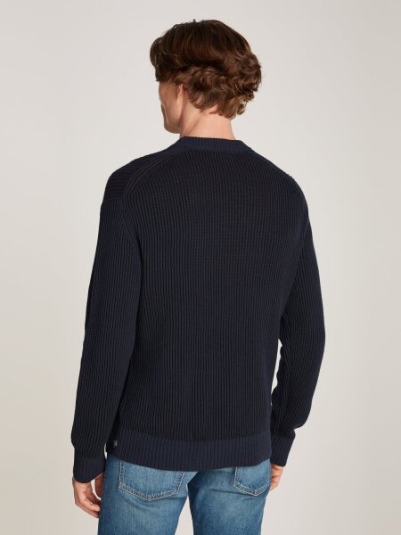 PLATED CREW NECK SWEATER