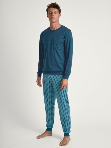 HERREN Pyjama mit Bündchen