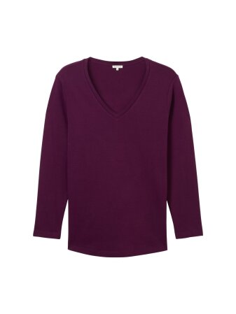 T-shirt v-neck interlock