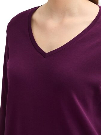 T-shirt v-neck interlock
