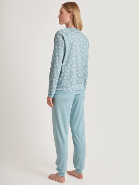 DAMEN Pyjama mit Bündchen