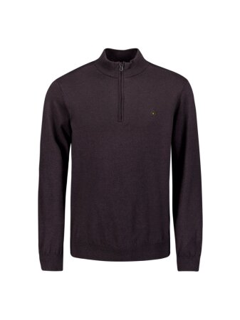 Pullover Half Zip 2 Coloured Melang