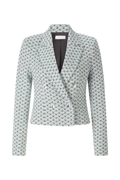 Cropped jacquard blazer