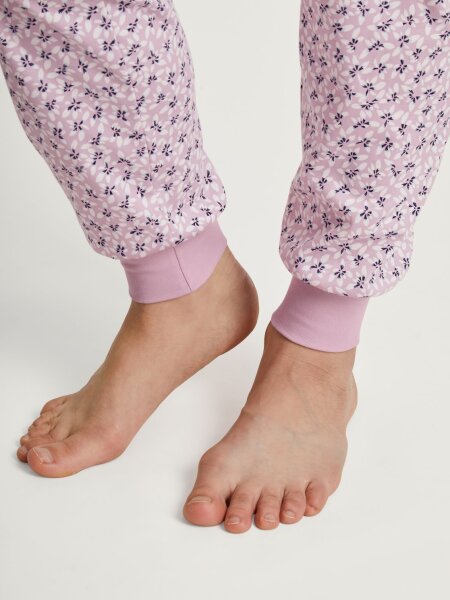 DAMEN Pyjama mit B&uuml;ndchen