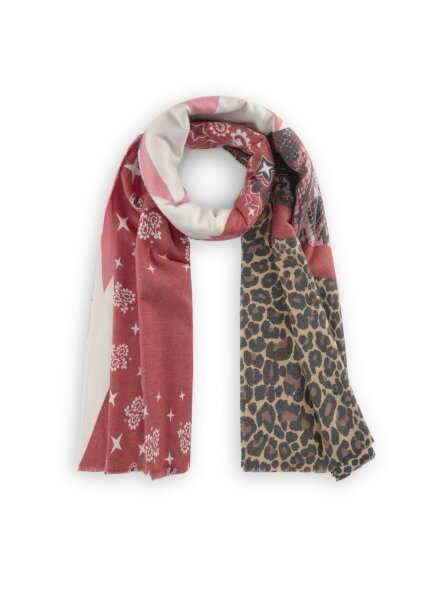 PRINTED SCARF POLYESTER/VISCOSE MIX