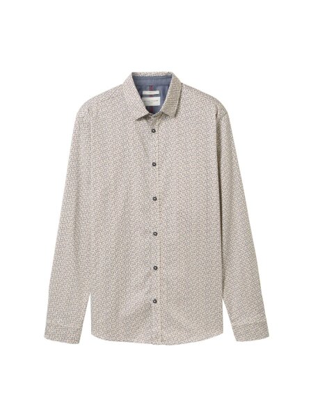 fitted printed stretch shirt