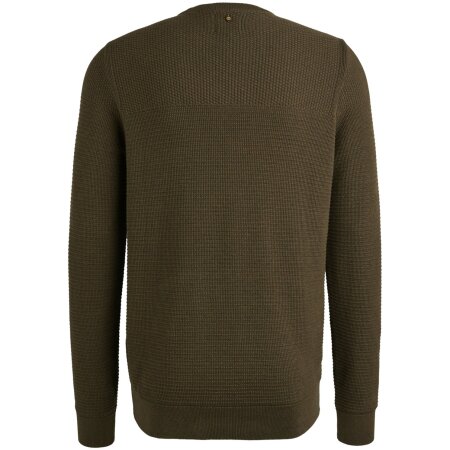 Crewneck collar cotton mouline