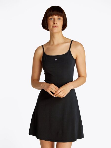 TJW ESSENTIAL STRAP FLARE DRESS