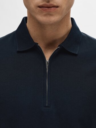 SLHFAVE ZIP SS POLO NOOS