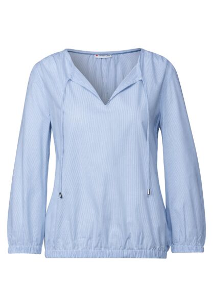 LTD QR Striped cotton blouse w