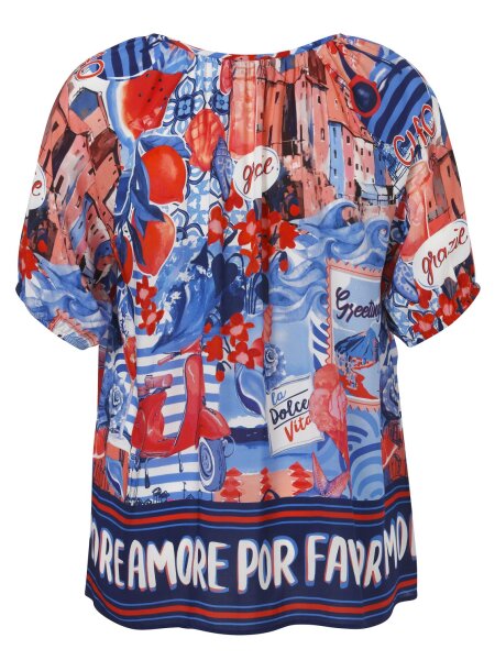 Bluse Rundhals 1/2 Arm Druck