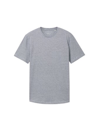 rounded hem ministripe t-shirt