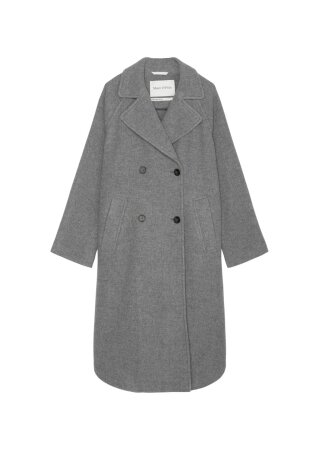 Mélange double wool, cape coat, rag