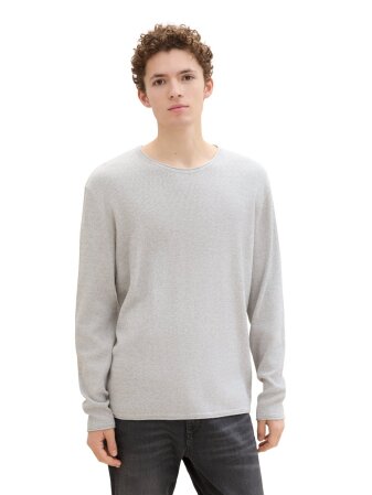 structured roll edge knit