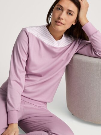 DAMEN Pyjama mit Bündchen