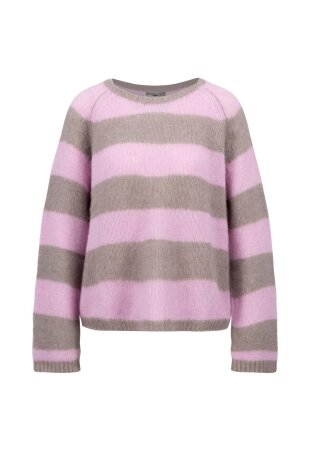 PULLOVER STRIPE LOOSE KNITTED*RWS