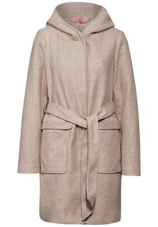 hoody coat with belt