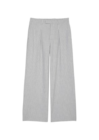 Pinstripe Low Waist Wide Leg