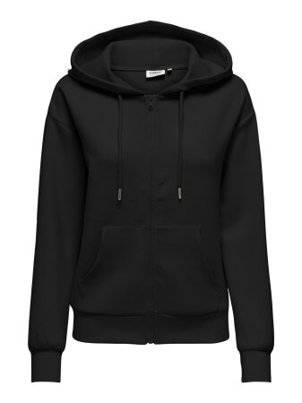 ONLFANCY L/S ZIP PEARL HOOD SWT