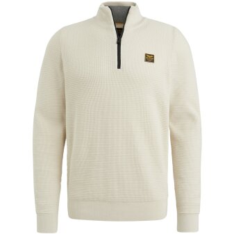 Half zip collar cotton mouline