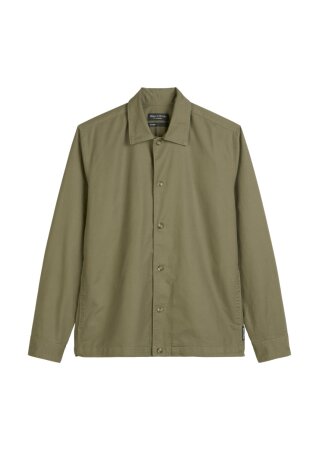 Camp collar overshirt, side seam po