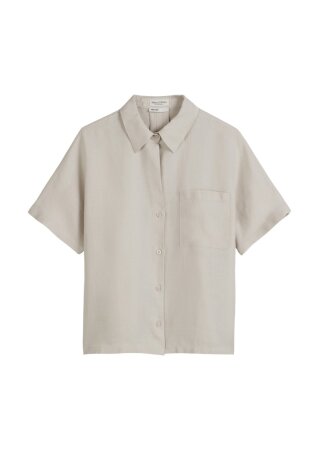 Blouse, shirt collar, short sleeve,