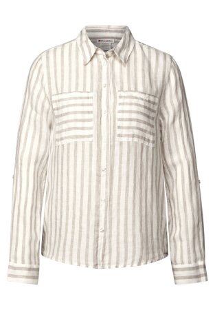 SOL_LTD QR Striped shirtcollar