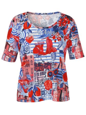 T-Shirt Rundhals 1/2 Arm Druck Moti